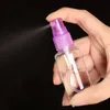 30ml 50ml 100ml Seyahat Şeffaf Plastik Parfüm Atomizer Küçük Mini Doldurulabilir Şişe Rastgele Renk LX1295 Sprey boşaltın