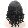 Black Box Plekoczone peruki dla kobiet symulacja ludzkie włosy syntetyczna koronkowa peruka nr 1b Naturalne krótkie warkocze peruki