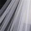 Semplice bordo per velo da sposa lungo a 1 strato a 1 strato romantico velo da sposa cattedrale lunghezza 3 metri tulle morbida per abito da sposa avorio bianco avorio wi275p