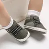 Toptan 50 Pairs Moda Yüksek Üst Sneakers Bebek Erkek Kız Ayakkabı Tuval Yenidoğan Bebek Yürüyor Yumuşak Sole Kaymaz Prewalkers