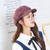 Fashion-Autumn/winter designer women berets, Korean version, painter, bud hat, vintage newspaper boy, plaid pumpkin hat