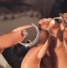 2019 nieuwe mode ring maan ster oogverblindende open vinger ringen voor vrouwen meisjes sieraden crytal ring bruiloft verlovings sieraden cadeau