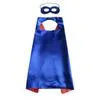 70*70cm cape double couche de super-héros uni avec ensemble de masque cape cosplay déguisement 6 couleurs au choix