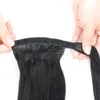 Malaysisk Magic Wrap Ponytail 120g 140g 160g Naturfärg Silk Stragiht Horsetail 100% obearbetade Remy Virgin Human Hair Extensions