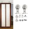 5/6/10/12/13.2ft Spoke wheel hanger sliding barn wood door hardware stainless steel top mounted single/double