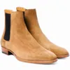 New Winter Men Short Boots High Quality Cow Suede Men Anle Boots Non-slip Handmade Big Size Snow Boots 16#25/20D50