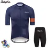 2020 Rapha Ciclismo Set Homem Ciclismo Jersey Manga Curta Bicicleta Kit Kit MTB Bike Wear Triathlon Uniforme