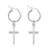 1 paire de boucles d'oreilles ethniques couleur argent pour femmes, cercle sans fin, cerceaux géométriques simples, bijoux E1242291877