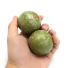 2 pz Pietra di Giada Mano Vola Palla 48mm Massaggio Naturale Liscio Guarigione Sfera Esercizio Fisico Dimagrante Rilassamento Corpo Massaggiatore252U