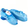 100PCS = 50쌍 일회용 파란색 플라스틱 신발 커버 카펫 청소 Overshoes가 방수 레인 슈즈 커버 야외 집 청소 사용