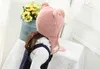 Baby Beanies Children Cartoon Bear Plush Hats Boys Girls Babies Kids Earmuffs Caps Headwear Kid Winter Warm Hats A201