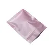 200ピース7 * 10cmトップジップロック包装袋ピンクの食品金庫マイラーホイルの収納袋ヒートシールアルミホイルコーヒーティーパウダーバッグ