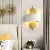 Lamp Nordic Loft Led Wall Light Art Fabric Metal Pipe Bedside Lamps Hotel Room Corridor Livingroom Wall Sconce Lighting