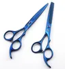 2PC / zestaw Profesjonalne tnące do włosów Nożyczki do włosów Nożyczki fryzjerskie Zestaw Włosów Prosto przerzedzenie Nożyczki Barber Salon Narzędzia