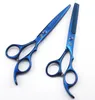 2pc / set Professionele Haar Snijden Schaar Haarschaar Kappers Schaar Kit Haar Straight Dunning Scissors Barber Salon Gereedschap