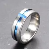 Classic Biblical Blue Ring 316L Titanium Steel Jewelry Cool women Men's Rings4315569