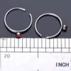 1 pack 40pcs pcs lichaam sieraden roestvrij staal neus öppen hoop ring näsa ring piercing neus studs ringen träffade gratis doos