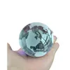 Cristal Azul Mármores terra globo mapa do mundo Quartzo Cristais Esfera terrário Mesa Ornamentos decoração náutica casa