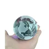 Crystal Blue Marbles Earth Globe World Map Quartz Crystals Sphere Terrarium Desk Ornaments Nautical Home Decor258K