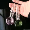 Drei Runden farbiges Rohr Großhandel Glas-Shisha, Glas-Wasserpfeifen-Fittings, kostenloser Versand