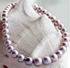 Envío Gratis Noble Elegante Joyría 11-12mm Mar del Sur Ronda Lavanda Collar de Perlas 14 k
