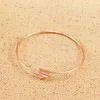 Novo Arco Ajustável e Flecha Rose Gold Cor Bangle Wire Simples Embrulhado Mulheres Pulseiras