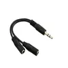 3.5mm Man till Kvinnlig hörlurs Jack Splitter Audio Adapter Cables AUX-konverteringskabel