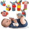 Suzzy 4pcs Soft Baby Toy Pasp Socos Socki Cute Cartoon Garden Bug Plush Ratchot z dzwonkiem B9424889613