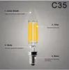 LED Candle Bulb E14 Vintage C35 Filament Light Bulb E27 LED Edison Globe Lamp 220V A60 Glass 2W