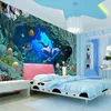Per parete 3D Underwater World Cartoon Dolphin Foto Wallpaper per i bambini su misura dei bambini in camera TV Divano Sfondo della carta di parete Murales
