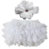 Baby Bloomer Girls Tutu Lace PP Shorts Briefs Floral Headbands 2pcs / Set Toddler Fashion Bloomer Diaper Cover Bread Pants Underbyxor M1363