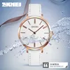 SKMEI Mode Frauen Uhren Casual Lederband Uhr Einfache 3bar Wasserdicht Quarz Armbanduhren damen Relogio feminino 1397