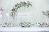 New Style Wedding Indoor and Outdoor Decorative Hollow Mental Gold Flower Stand Pillary BEST01166