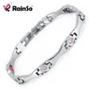 Fashion-Elegant Rostfritt Stål Energi Hälsa Magnetiskt Armband med Magnet Rhinestones Vänskap Kärlek Armband för Kvinna S915