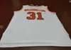 Zeldzame mannen # 31 Dwayne Pearl Washingtonn Jersey Syracuse Orange White College BasekteBall Jersey of Custom Elke naam of nummer Jersey