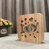 I Love U Design Houten Lamp voor Valentijnsdag Gift USB LED Tafel Lichtschakelaar Regeling Houtsnijwerk Nachtlicht