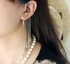 European and American punk designer Earless lug with fashional and orignal bullet long tassels ear cuff GD1248596824