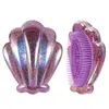 Fashion Colorful Shell Comb Hair Comb Massage Comb Tre färger Valfritt ABS + TPEE Material Hair Styling Tool