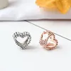 Rose Gold Or Silver Color Heart Charm Bead Fashion Women Jewelry Stunning Design European Style Fit For Pandora Bracelet PANZA004-46