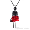 Rhinestone Necklaces Lovely Dress Doll Sweater Girls Pendant Jewelry Chain Long Necklace