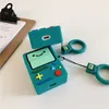 Adventure Time Azul Verde Game Boy Machine Silicone Bluetooth Capa de fone de ouvido sem fio para Apple Airpods 1 2 Pro Protetora Chargi3300280