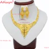 Adixyn Dubai Nappa Collana Orecchini Set Gioielli Per Donne/Ragazza Colore Oro Africano/Etiope/India Matrimonio/Gioielli da festa N11214