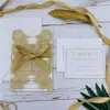 Fantezi romantik altın çiçek lazer kesim düğün zarf ve kişiselleştirilmiş ekli ile davet, 20+ renk mevcuttur