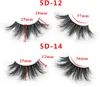 25mm 3D Mink Eyelashes with Tweezers Packaging Box 3 pairs/set Eye Lashes Messy Cross Thick 5D False Eyelash