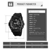SKMEI Military Sports Watches Men Fashion Dual Display Digital Watch Waterproof Luminous Quartz Wristwatch montre homme 1529 T200113