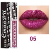 Cmaadu cosmetica laser schedel glitter flip lipgloss metalen lipgloss shinning langdurige metalen lippenstift 8 kleuren