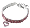 The latest pet collar crystal heart-shaped necklace dog collar cat crystal love collar pet supplies pet accessories