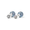 Orecchini a cronometri di gocce di acqua blu di alta qualità a sfera di cristallo con scatola originale per orecchini da donna in argento sterling P 9253723535