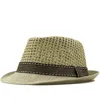 Ny Boy Straw Hat Baby Sun Hattar Barn Jazz Cap Bucket Kepsar Sommarhatt för tjejer Panama Hat Fotografi Props 48-52cm