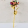 ロマンチックな24kゴールドフォイルメッキバラの結婚式の装飾ゴールデンローズゴールド浸漬人工花パーソナライズされたC2516916264